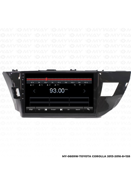 Toyota Corolla Android Multimedya Carplay Navigasyon Ekran - 8gb RAM+128 GB HDD - Myway