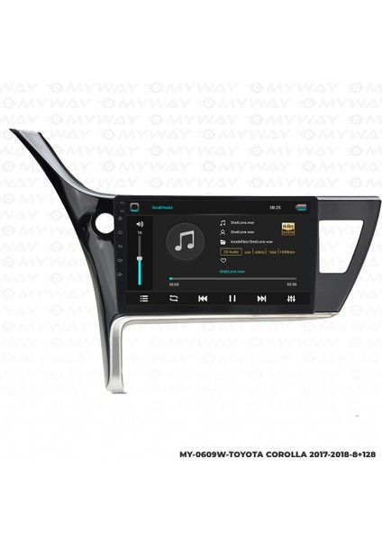 Toyota Corolla Android Multimedya Carplay Navigasyon Ekran - 8gb RAM+128 GB HDD - Myway