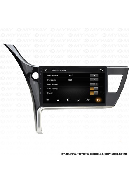Toyota Corolla Android Multimedya Carplay Navigasyon Ekran - 8gb RAM+128 GB HDD - Myway fırsatları