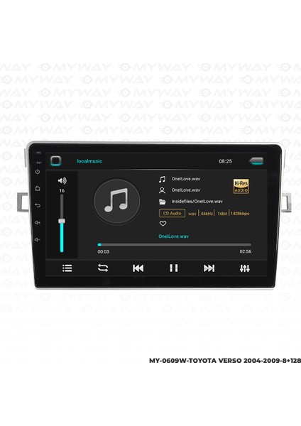 Toyota Verso Android Multimedya Carplay Navigasyon Ekran - 8gb RAM+128 GB HDD - Myway
