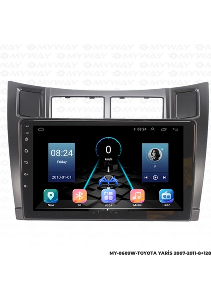 Toyota Yaris Android Multimedya Carplay Navigasyon Ekran - 8gb RAM+128 GB HDD - Myway indirimleri