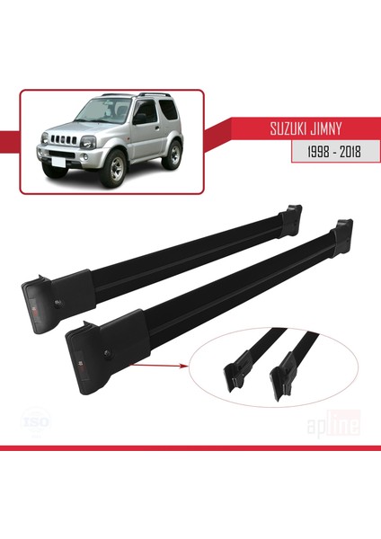 Suzuki Jimny 1998-2018 Arası Fly Model Ara Atkı Tavan Barı Siyah fırsatları