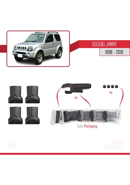Suzuki Jimny 1998-2018 Arası Fly Model Ara Atkı Tavan Barı Siyah indirimleri