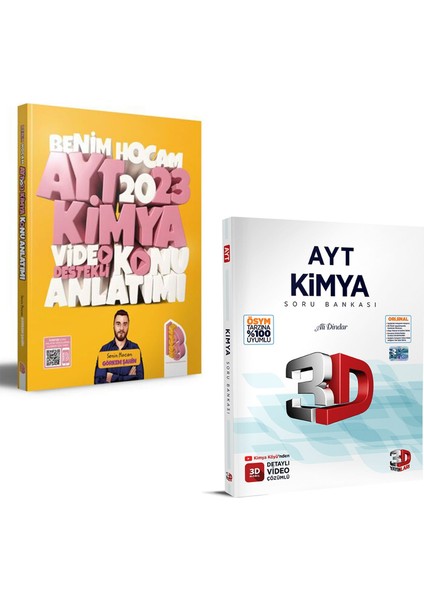 2023 AYT Kimya Video Destekli ve AYT 3 Deneme Kimya Soru Bankası