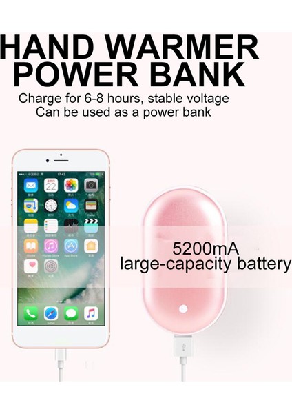 5000MAH Mini El Isıtıcı Isıtma Pedi USB Şarj Edilebilir (Yurt Dışından) fırsatları