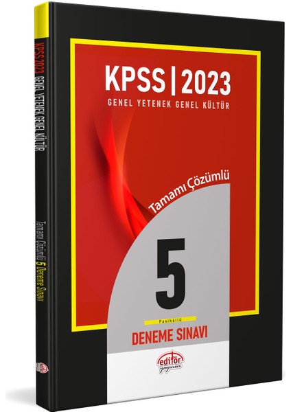 KPSS Genel Yetenek Genel Kültür Tamamı Çözümlü 5 Fasikül Deneme Sınavı 2023