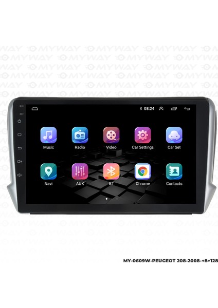 Peugeot 208 Android Multimedya Carplay Navigasyon Ekran - 8gb RAM+128 GB HDD - Myway indirimleri