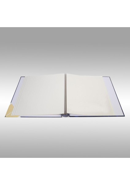 50 Yaprak [100 SAYFA]-31x32 cm Manyetik Yapışkanlı Ciltbezli Fotoğraf Albümü Lacivert