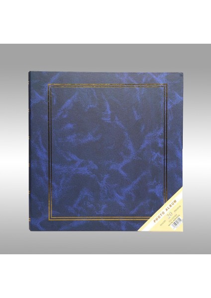 20 Yaprak [40 SAYFA]-31x32 cm Manyetik Yapışkanlı Ciltbezli Fotoğraf Albümü Lacivert