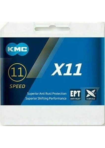 Kmc Zincir X11 11 Vites X-Bridge/ept Anti-Pas Teknolojisi 118 Bakla Silver/silver