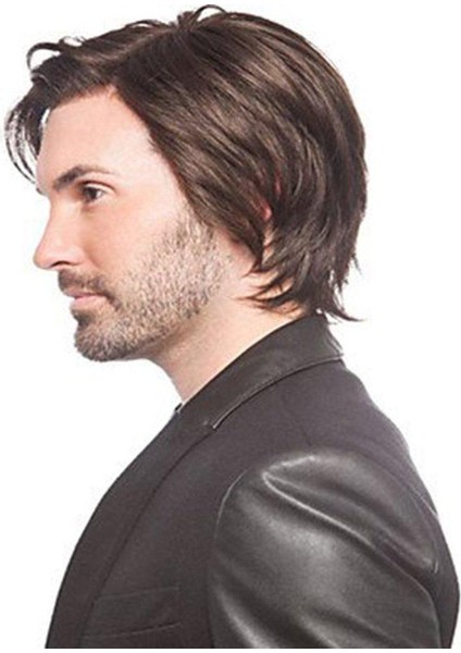 Ur Moda Saçak Saç Modeli Saç Peruk Erkekler Tüylü Kısa Düz Tam Peruk (Yurt Dışından) fırsatları