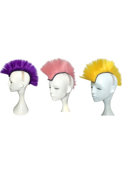 Dıy Kask Saç Punk Saç Renkli Cockscomb Modelleme Peruk Motosiklet Snowboard Kayak Kask Cosplay Parti Saç-Sarı (Yurt Dışından) fırsatları