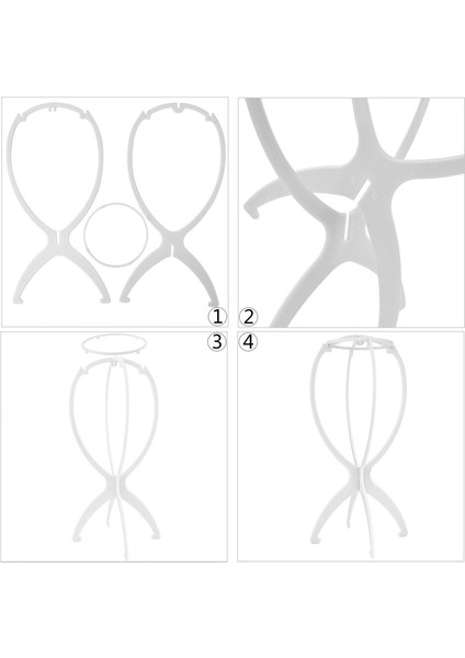 Takım 6 Adet Peruk Standı Tutucu Taşınabilir Dayanıklı Plastik Katlanır Peruk Tutucu Hairpieces Ekran Aracı Istikrarlı Peruk Standı Kurutma Makinesi Beyaz (Yurt Dışından)