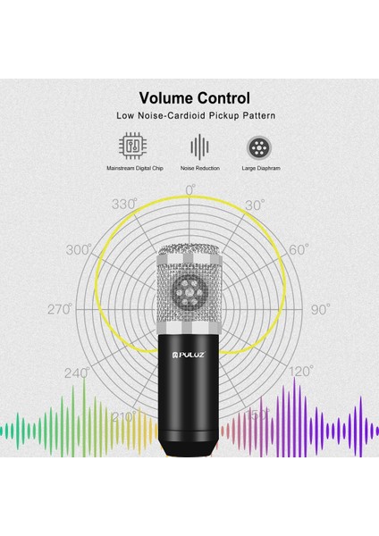 Kol ve Montaj ve USB Ses Kartı ile Kondenser Mikrofon (Yurt Dışından)