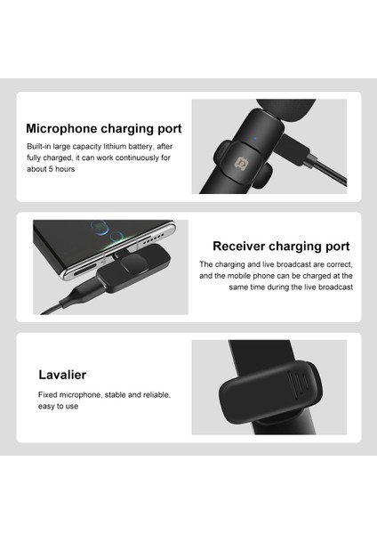 Type-C / Usb-C Cihazı İçin Wiress Lavalier Mikrofon (Yurt Dışından)