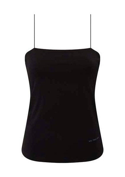 U.S. Polo Assn. 66276 Kadın Siyah İp Askılı Atlet