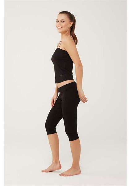 U.S. Polo Assn. 66276 Kadın Siyah İp Askılı Atlet modelleri