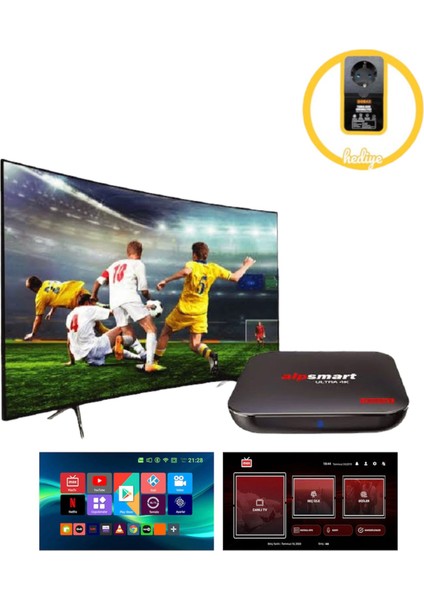 2023 4K UHD Android TV Box - Hediyeli - Android TV Box - Akıllı TV / Media Player - Çanaksız TV