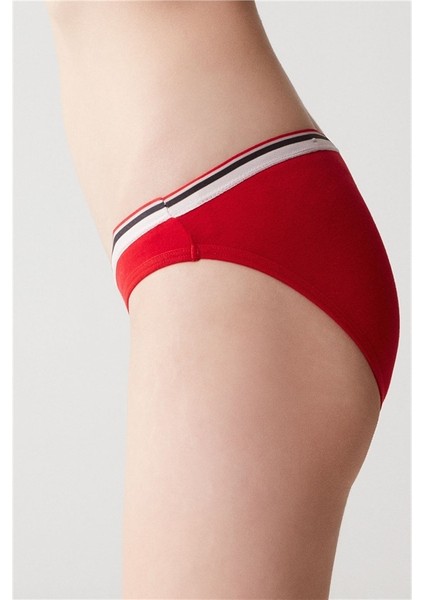Kadın 66237 Kırmızı - Lacivertvert 3'lü Slip modelleri