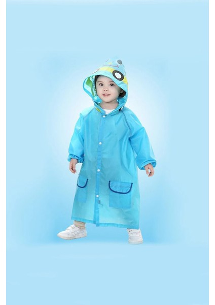 Mavi Çocuk Yağmurluk Karikatür Desenli Su Geçirmez fırsatları
