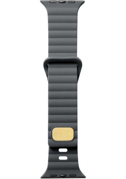 Apple Watch 7 45MM Uyumlu Krd-73 Şerit Tasarım Lüx Silikon Kordon