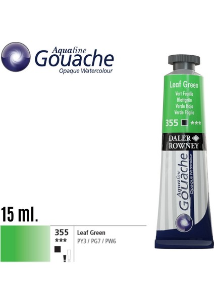 Aquafine Guaj Boya Tüp 15ML 355 Leaf Green