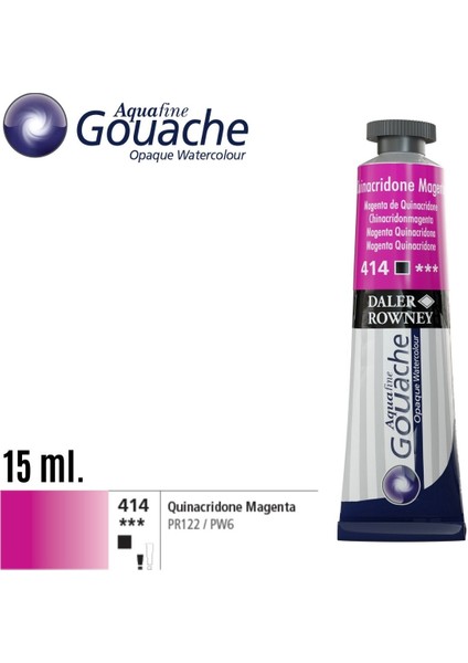 Aquafine Guaj Boya Tüp 15ML 414 Quinacridone Magenta