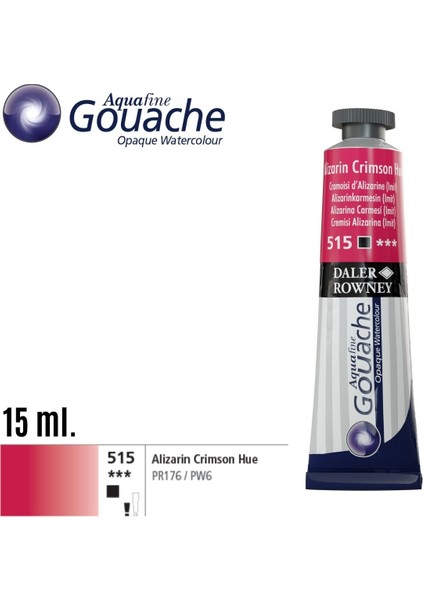 Aquafine Guaj Boya Tüp 15ML 515 Alizarin Crimson