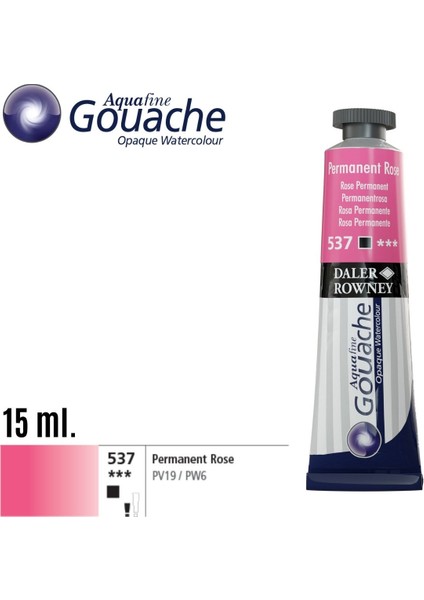 Aquafine Guaj Boya Tüp 15ML 537 Permanent Rose