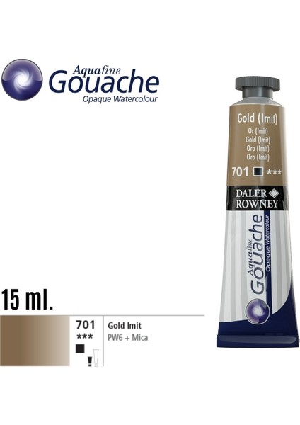 Aquafine Guaj Boya Tüp 15ML 701 Gold