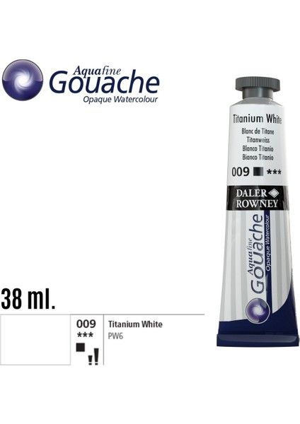 Aquafine Guaj Boya Tüp 38ML 009 Titanium White