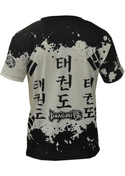 Dragondo TX8516 Kore Bayraklı Taekwondo Tişörtü