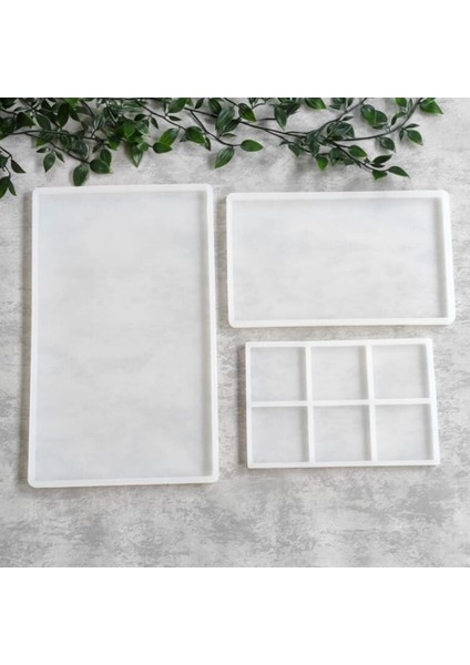Epoksi Kalıp Dikdörtgen Nişan Damat Tepsi Magnet Set Epoksi Silikon Kalıp
