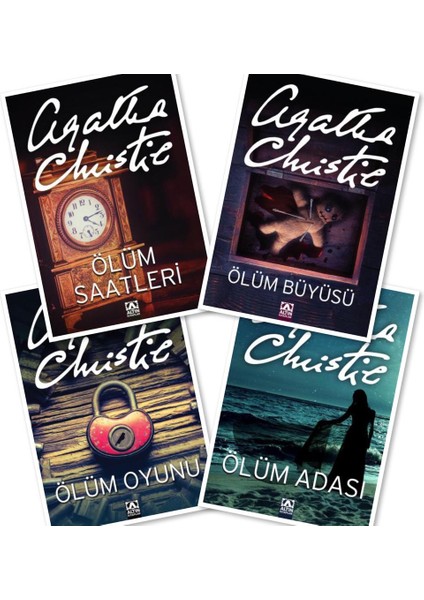 Ölüm Saatleri - Ölüm Büyüsü - Ölüm Oyunu - Ölüm Adası - 4 Kitap - Agatha Christie + Caprice B112 Kalem