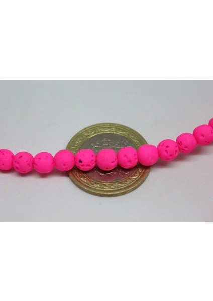 yasamtohumu Lav Taşı Fosforlu Pembe Renkli Dizi 6mm modelleri