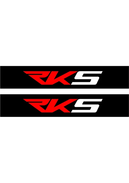 Rks Motorcu Boru Sticker Set Kırmızı Beyaz