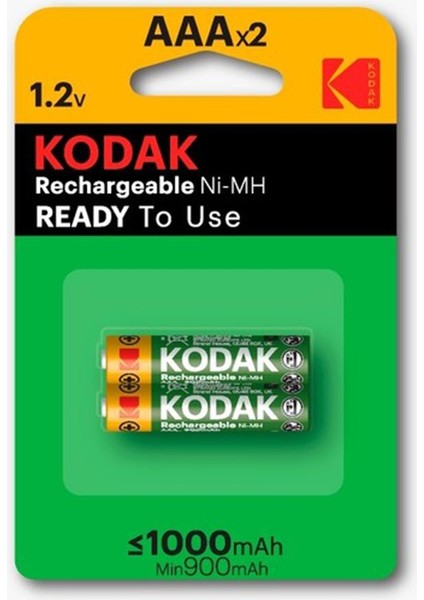 Ince Şarj Edilebilir Aaa 1000 Mah 2 Li 1 Paket Kumanda Pili Şarjlı Ni-Mh 1 Paket Doldurulabilir Pil
