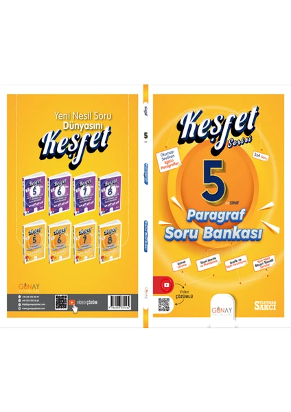 Günay Yayınları 5. Sınıf Keşfet Serisi Paragraf Soru Bankası