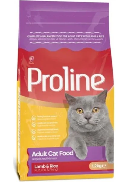 Proline Kuzu Eti & Pirinçli Yetişkin Kedi Maması 1,2 kg