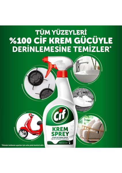 Yüzey Temizleyici  Krem Sprey Limon Ultra Yağ Çözücü 750 Ml+ Krem Sprey 750 ml