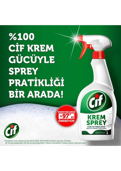 Yüzey Temizleyici  Krem Sprey Limon Ultra Yağ Çözücü 750 Ml+ Krem Sprey 750 ml