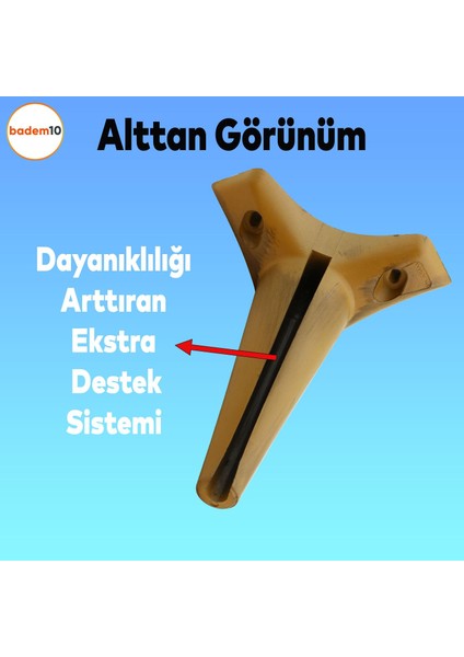 Aspen Lüks Mobilya Kanepe Koltuk Tv Ünitesi Baza Yükseltici Ayağı Ayakları 18 Cm Ahşap Desenli Ayak