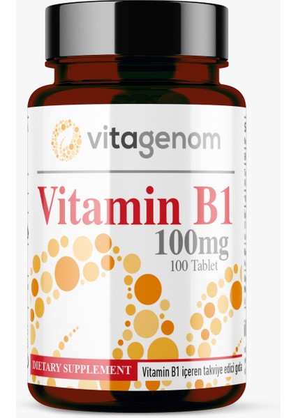 Vitamin B1 100 mg 100 Tablet