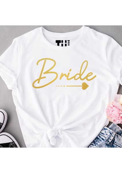 Bride Squad Yazılı Bekarlığa Veda Partilerinde Nedimeler Için Tshirt