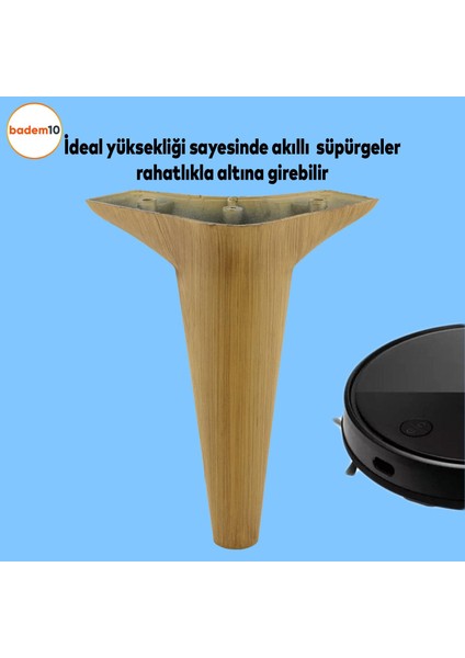 Aspen Lüks Mobilya Kanepe Koltuk Tv Ünitesi Baza Yükseltici Ayağı Ayakları 18 Cm Kahverengi Desenli