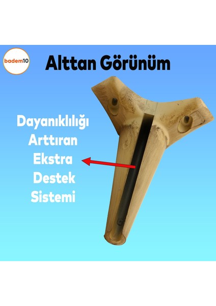 Aspen Lüks Mobilya Kanepe Koltuk Tv Ünitesi Baza Yükseltici Ayağı Ayakları 18 Cm Kahverengi Desenli