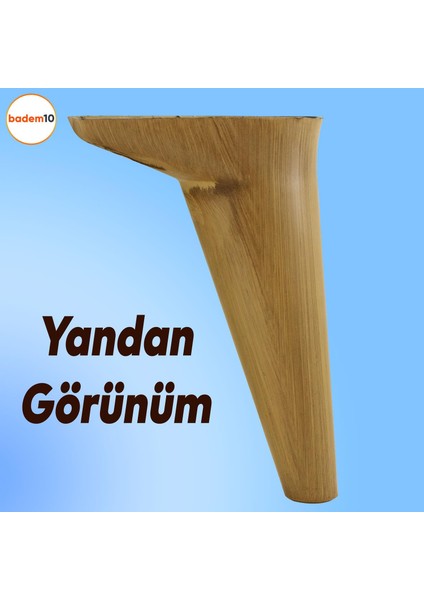 Aspen Lüks Mobilya Kanepe Koltuk Tv Ünitesi Baza Yükseltici Ayağı Ayakları 18 Cm Kahverengi Desenli