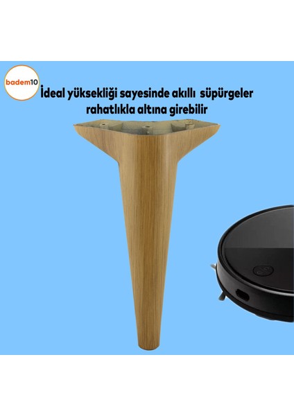 Aspen Lüks Mobilya Kanepe Koltuk Tv Ünitesi Konsol Yükseltici Ayağı Ayakları 24 Cm Açık Kahverengi fiyatları