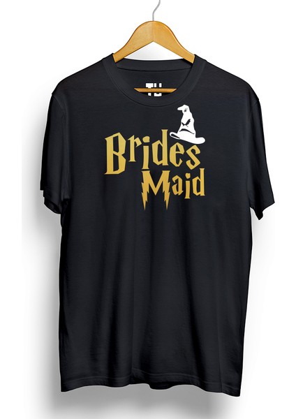 Bridesmaid Yazılı Bekarlığa Veda Partiler Için Tshirt