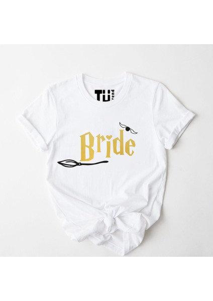 Bridesmaid Yazılı Bekarlığa Veda Partiler Için Tshirt